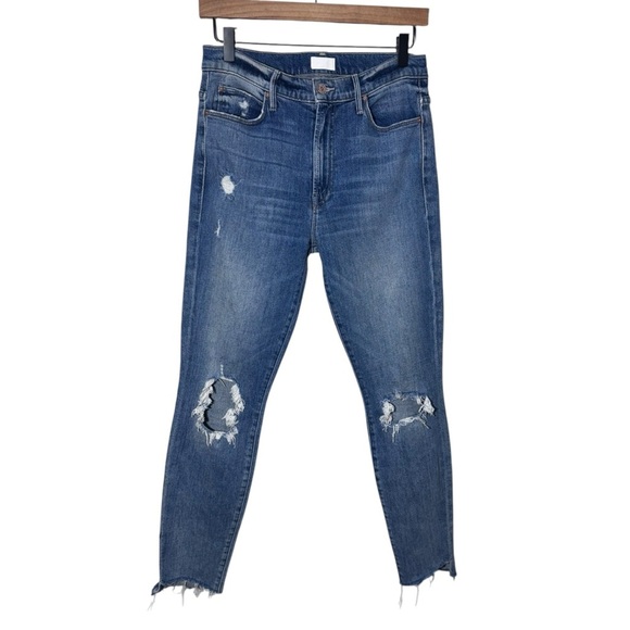 MOTHER - The Stunner Ankle Step Fray Jeans in Helter Skelter Size 28 - Picture 2 of 16